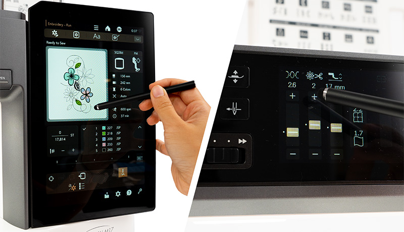 Janome Continental M17 Dual Integrated Touch Screens